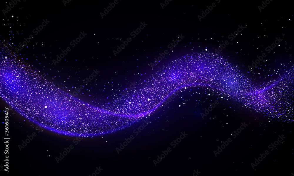 Obraz premium Blue glitter wave