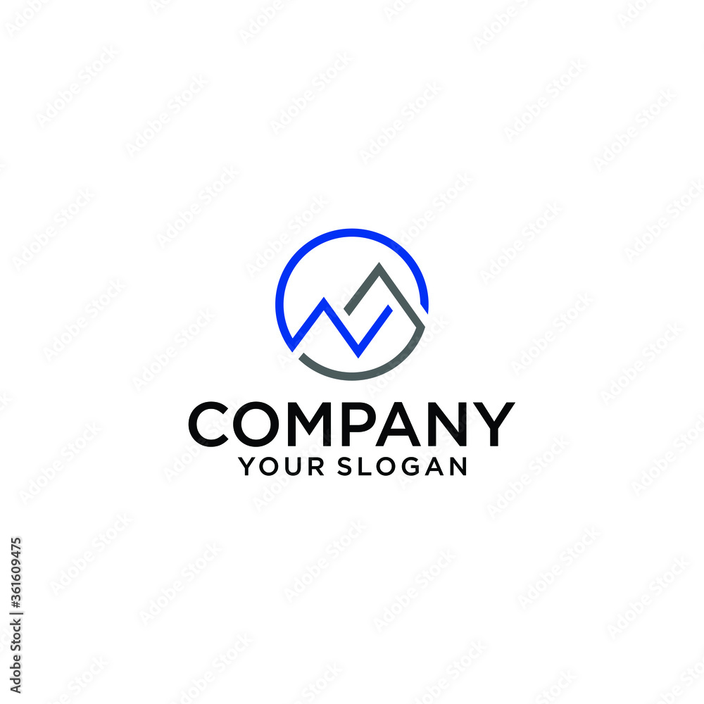 Obraz premium initial NA AN logo vector design template