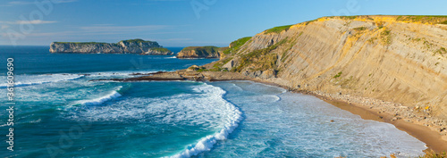 Los Caballos beach, Miengo, Cantabria,  Bay of Byscay, Spain, Europe photo