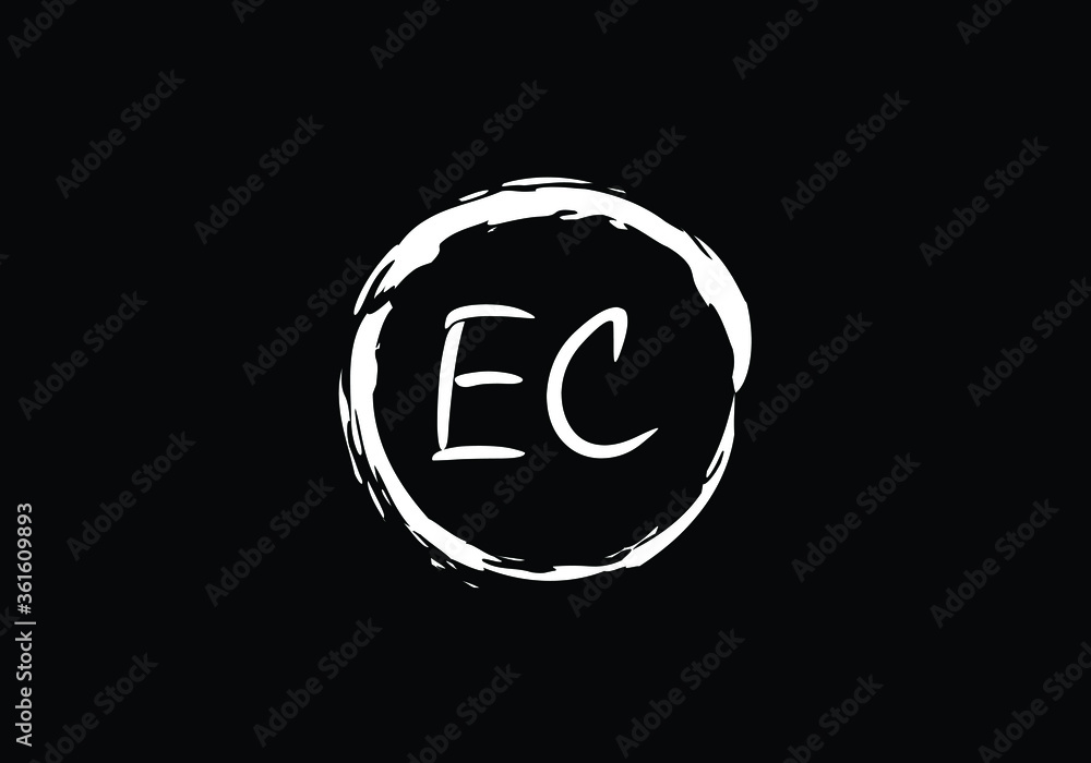 Initial Monogram Letter E C Logo Design Vector Template. E C Letter Logo Design Initial Monogram Letter E C Logo Design Vector Template. E C Letter Logo Design
