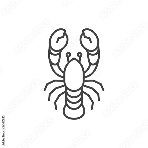 Lobster outline icon. Vector Illustration. © New Vectors