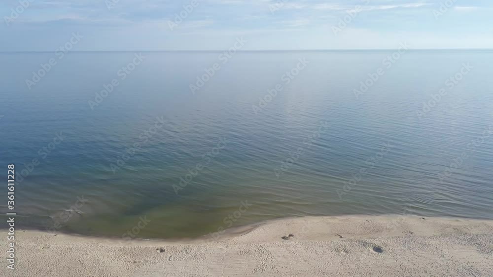 Aerial view of beach on Baltic sea Aerial view of beach on Baltic sea