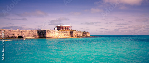 Old fortified cliffside building in Bermuda now serving as a National Museum