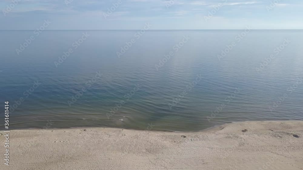 Aerial view of beach on Baltic sea Aerial view of beach on Baltic sea