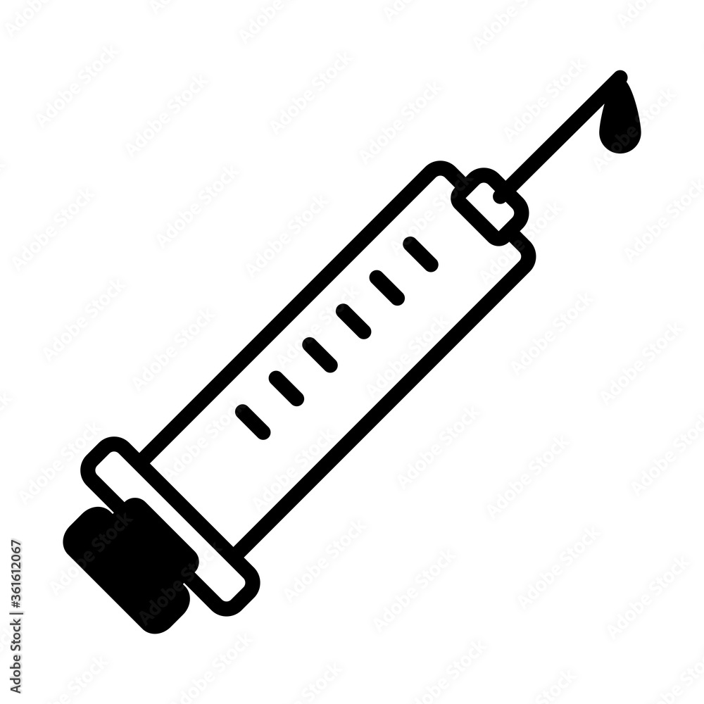 syringe icon image, line style syringe icon image, line style