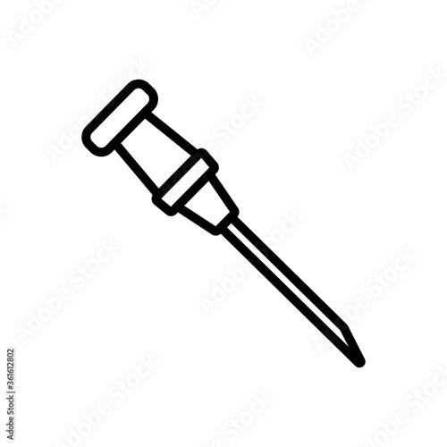 Catheter vector icon. Medical sign