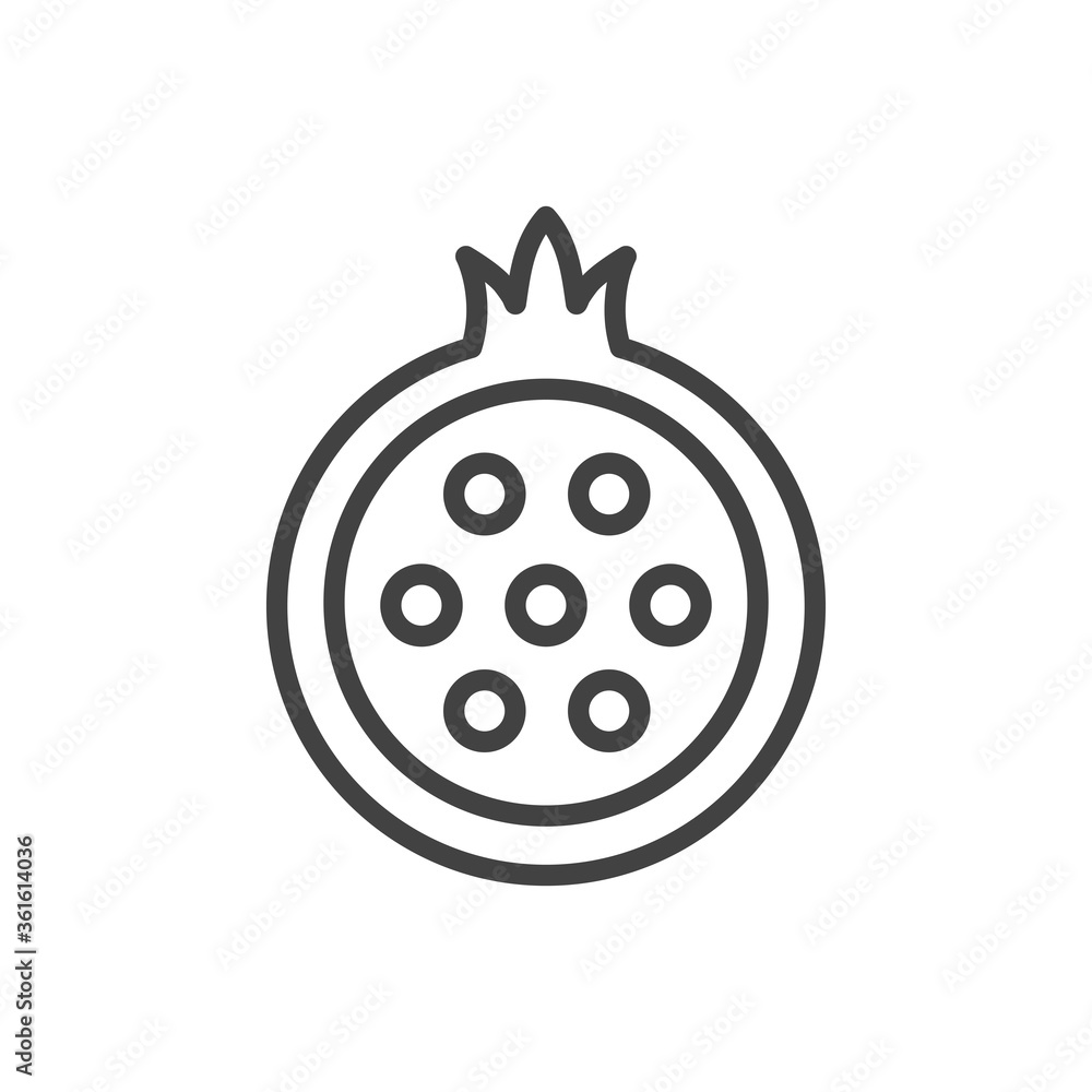 Garnet outline icon. Vector Illustration. Garnet outline icon. Vector Illustration.