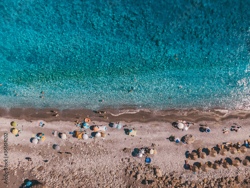 The beach in the south of Crete is clear water