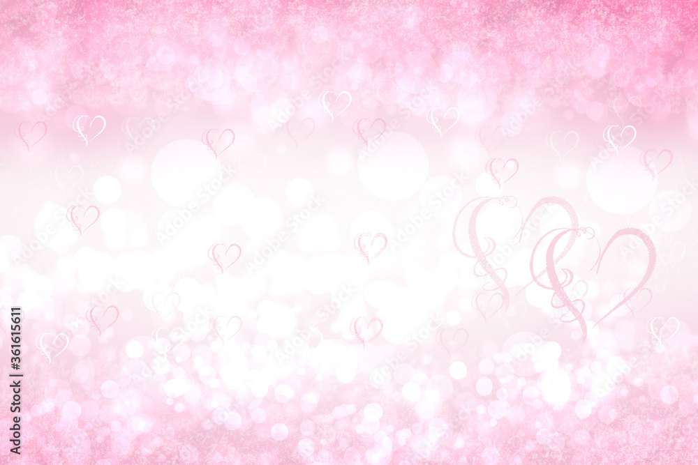 Wedding or valentine day card template. Abstract festive blur bright pink pastel background with pink hearts love bokeh and stars for wedding day. Romantic textured backdrop with space. Wedding or valentine day card template. Abstract festive blur bright pink pastel background with pink hearts love bokeh and stars for wedding day. Romantic textured backdrop with space.