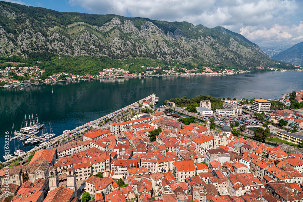 Kotor bay along the Adriatic coast, Montenegro