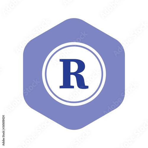 South African Rand icon logo vector illustration design. South Africa currency, economy, investment, finance, and business element. EPS 10 Vector illustration. Can be used for web, mobile