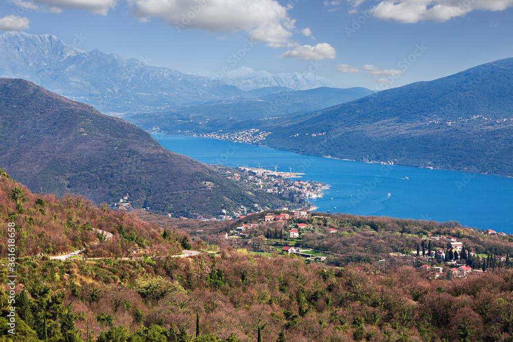 Kotor bay along the Adriatic coast, Montenegro