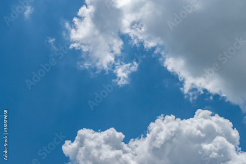 Clouds in blue sky background with copy space