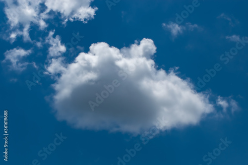 Clouds in blue sky background with copy space