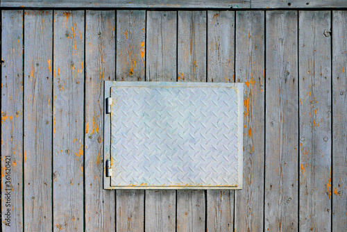 Fotografi Colored coal manhole covers are beautiful and look like Suprematist compositions