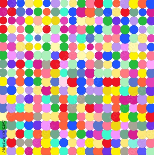 Wallpaper Mural  pattern with colorful circles Torontodigital.ca
