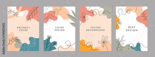 Set of abstract creative artistic templates. Universal cover Designs for Annual Report, Brochures, Flyers, Presentations, Leaflet, Magazine.