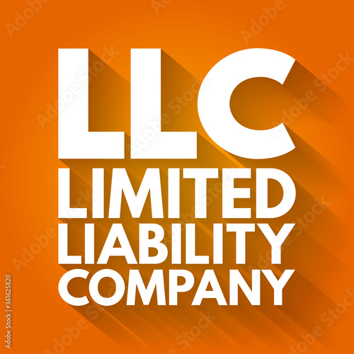 LLC - Limited Liability Company acronym, business concept background
