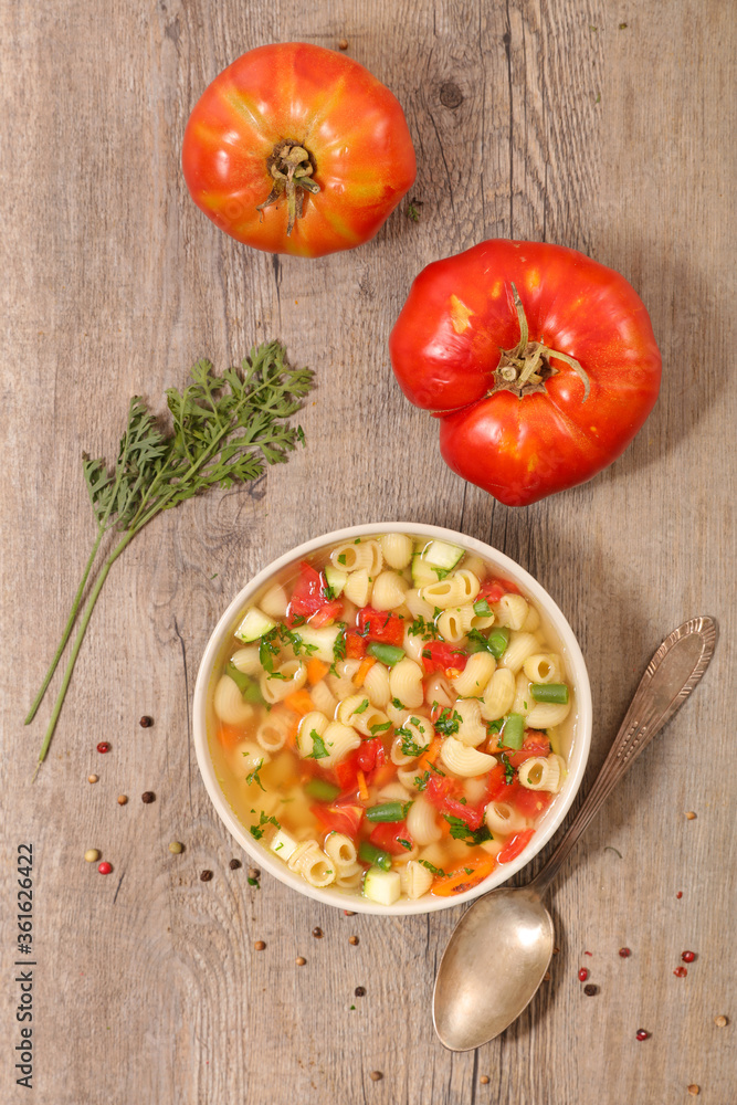 vegetable soup with pasta and broth vegetable soup with pasta and broth