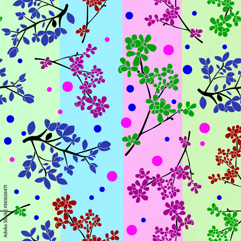 floral patterns with various plants
