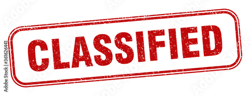 classified stamp. classified square grunge sign. label