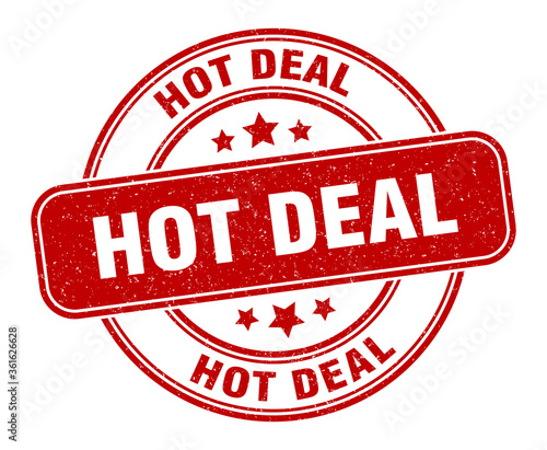 hot deal stamp. hot deal label. round grunge sign
