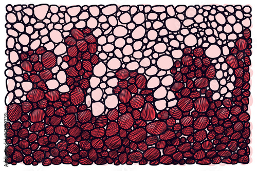 Drawing Line Abstact Circle for Background, Paper Wrap, Nature Concept For Fire.