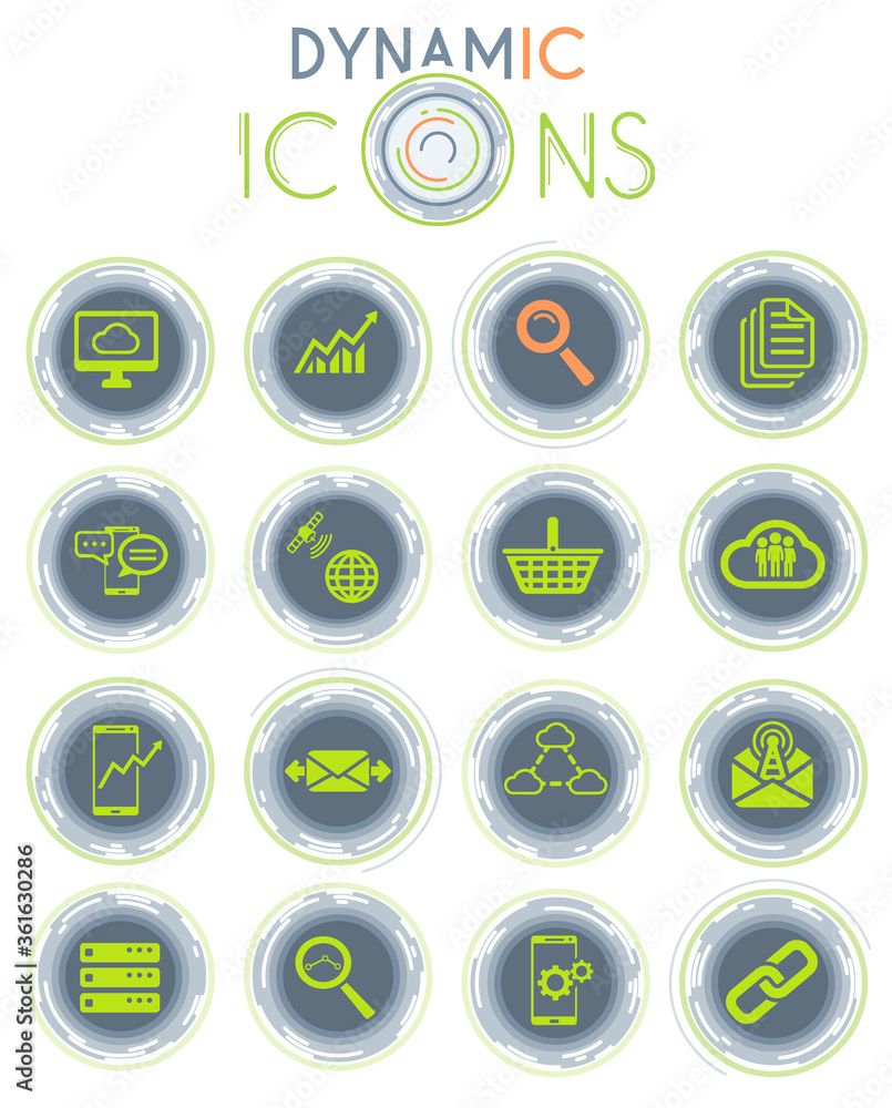 Data analytic dynamic icons Data analytic dynamic icons