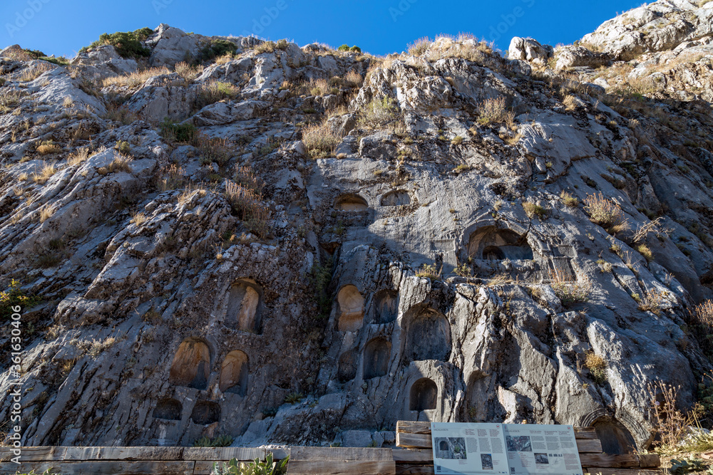 Naklejka premium Sagalassos Ancient City, Burdur / Turkey . It is located in Southwest Turkey, more than one hundred kilometers north of the coastal city of Antalya, part of province of Burdur.