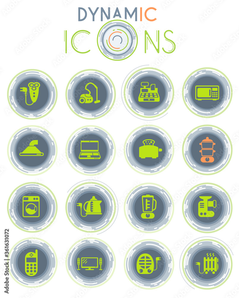 electronics supermarket icon set electronics supermarket icon set