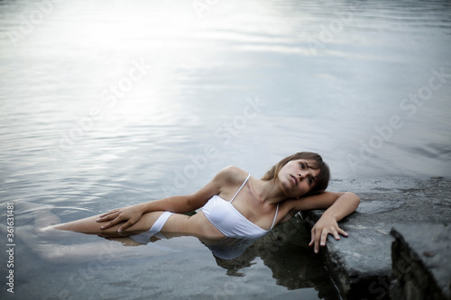 Young woman in the water