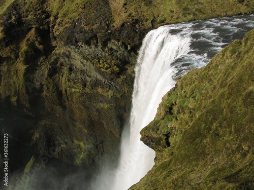 Sk  gafoss waterfall in wintertime  February  Iceland