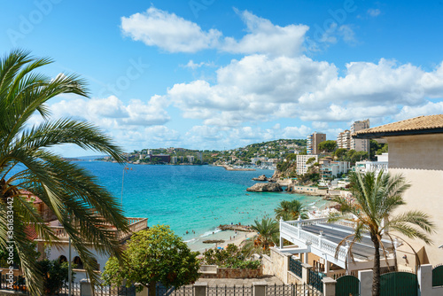 Tableau sur toile View at Palma de Mallorca coast