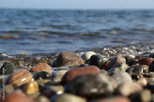 Kieselsteine an der Ostseeküste bei Hohenfelde, Germany
