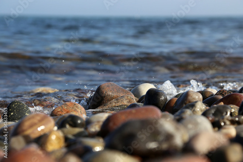 Kieselsteine an der Ostseeküste bei Hohenfelde, Germany