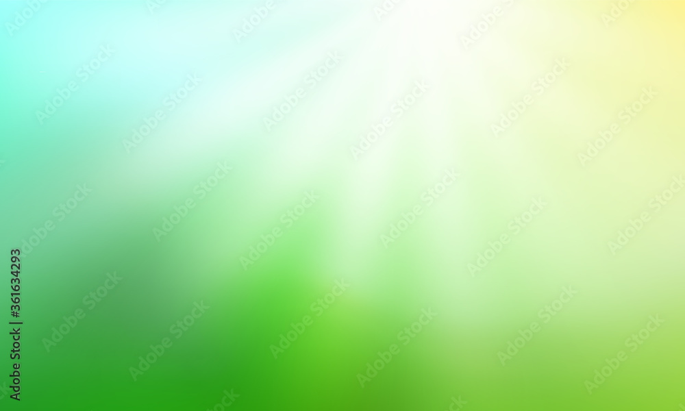 Nature blurred gradient background with rays of sunlight. Abstract ...