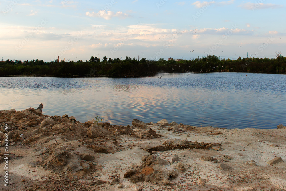 Obraz premium Nature, dry land and water, concept