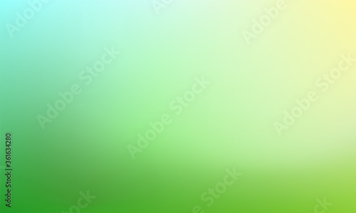 Abstract nature blurred background. Green gradient backdrop. Ecology concept for your graphic design, banner or poster. Vector illustration