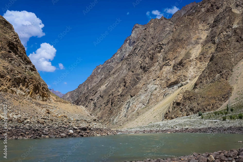 mountain landscape with blue sky mountain landscape with blue sky