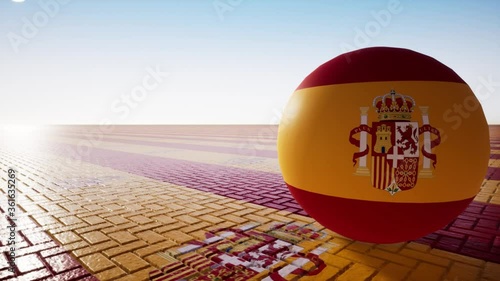 Sunrise flag spain video animation ready to be used in your projects.