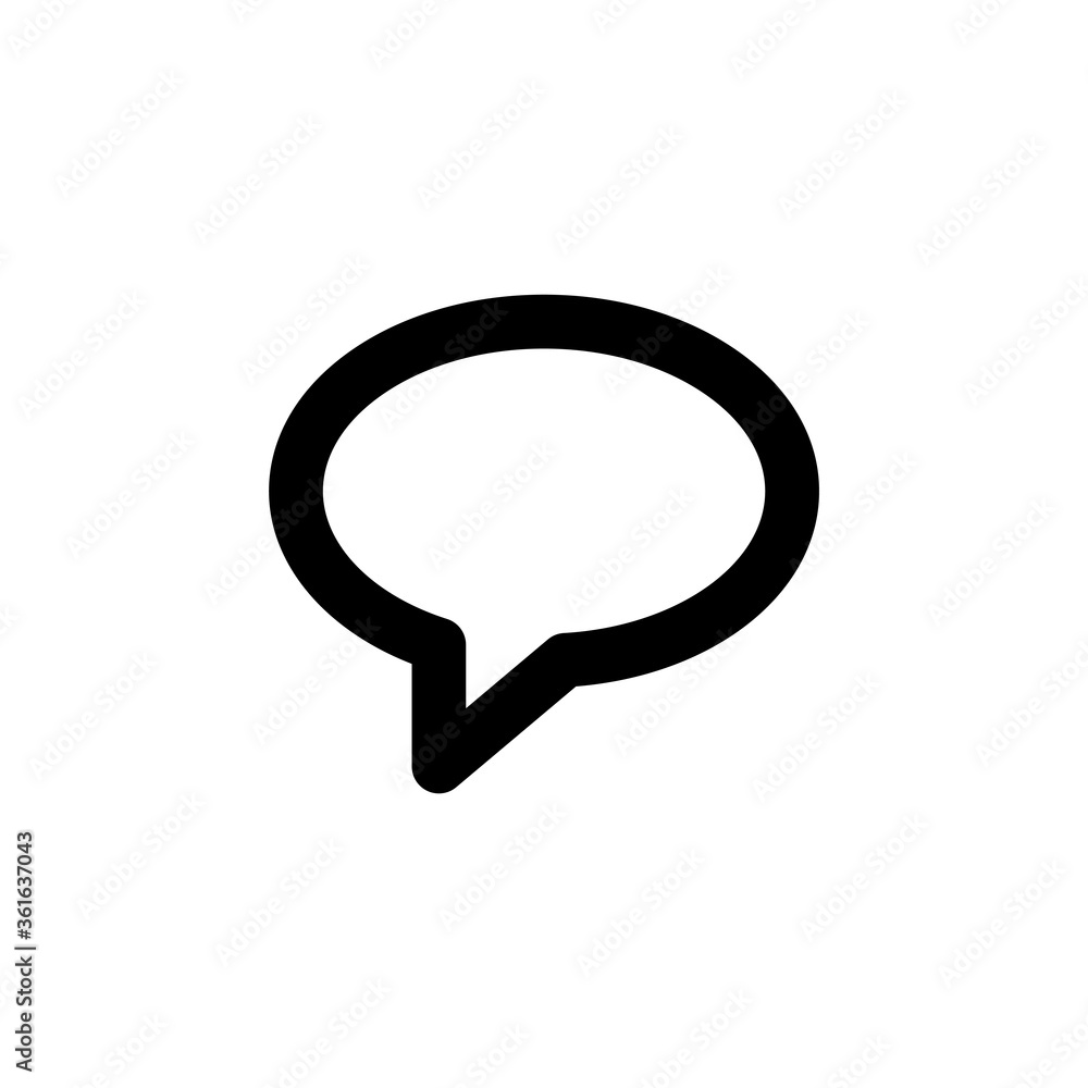 Chat icon vector with black line and white background Chat icon vector with black line and white background