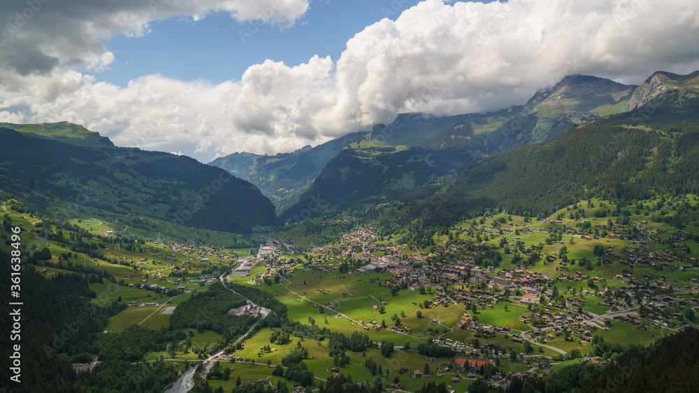 Ausblick über Grindelwald, Schweiz 
