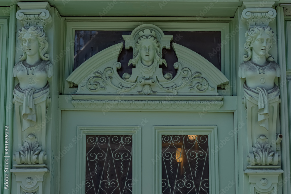 VINTAGE DOORS FROM PRAGUE, CZECH REPUBLIC, SEPTEMBER, 2019