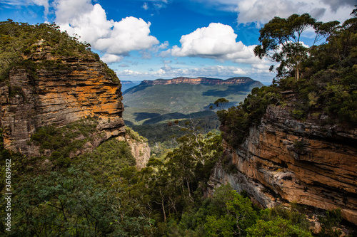Blue mountains National Park, a view from Katoomba, Australia photo
