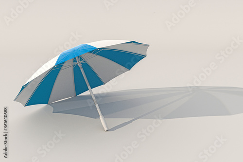 beach umbrella isolated on white