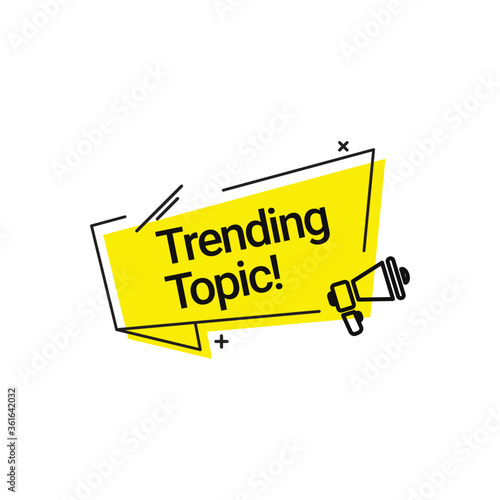 Trending topic icon design template.
