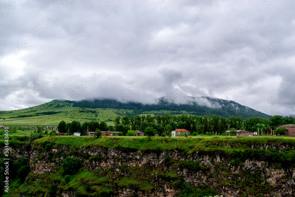 Clouds over a village