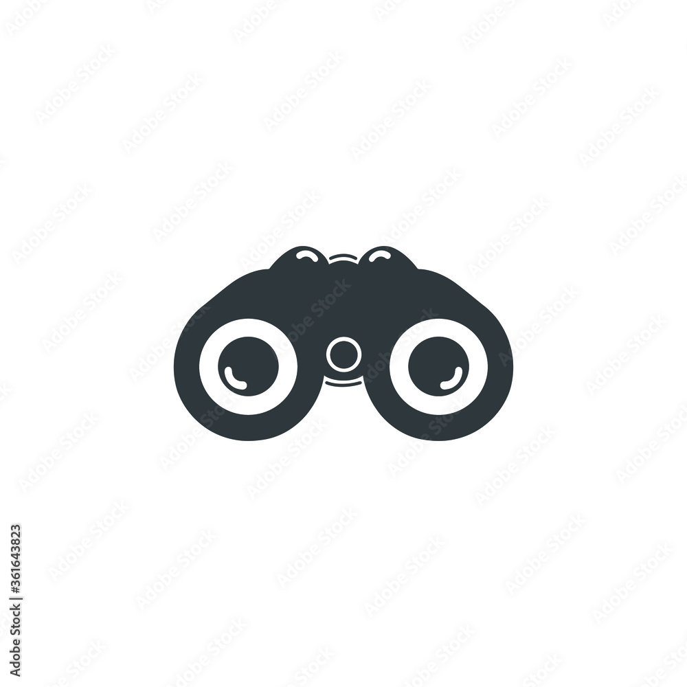 Binoculars icon. Flat vector symbol design. Can be used for web and mobile.