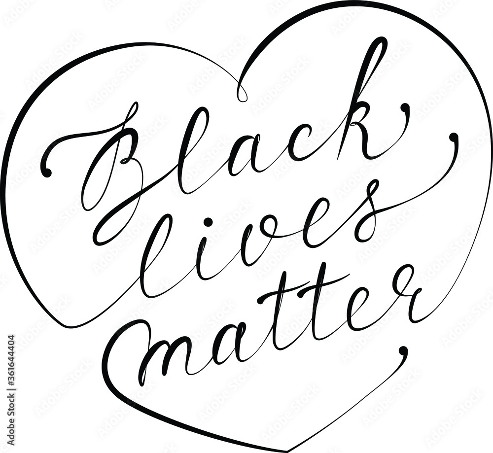 Black lives matter vector illustration, sign, printable. Protest symbol ...