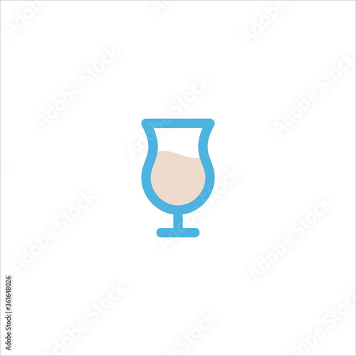 wine glass icon flat vector logo design trendy